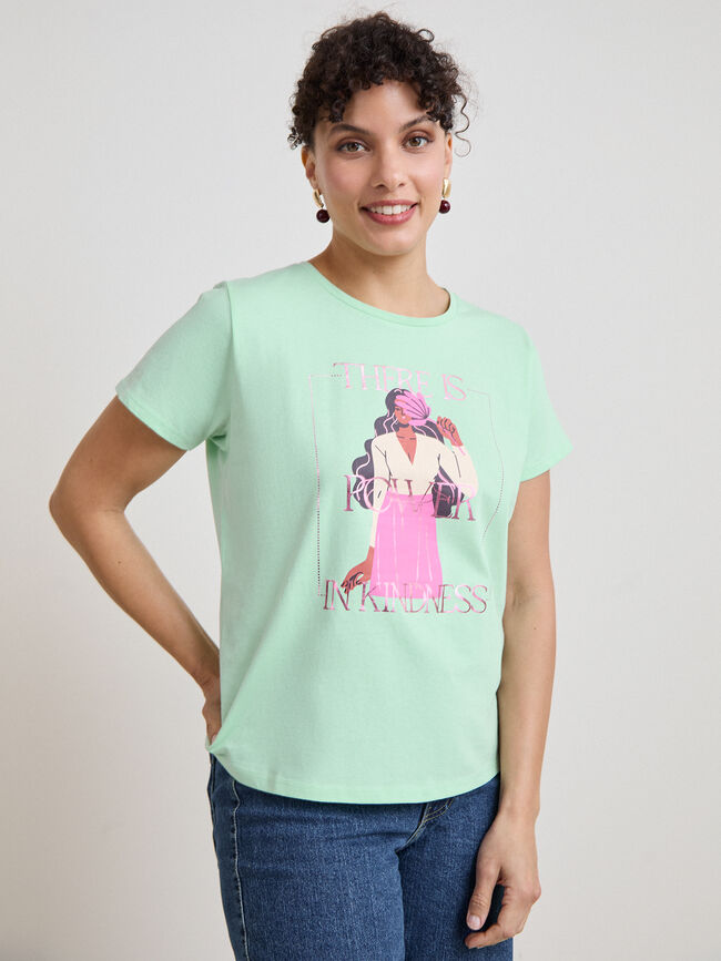 CAMISETA MUJER BRILLANTE Menta