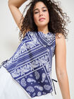 TOP ASIMETRICO LAZOS Azul Marino