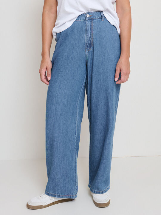 PANTALON FLUIDO VAQUERO Mid blue image number null