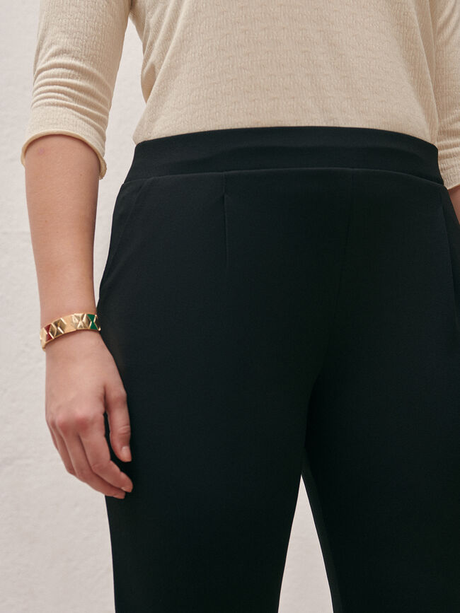 PANTALÓN PINZAS SLIM FIT Negro
