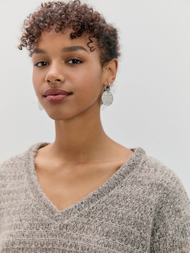 JERSEY TEJIDO TEXTURA Marron