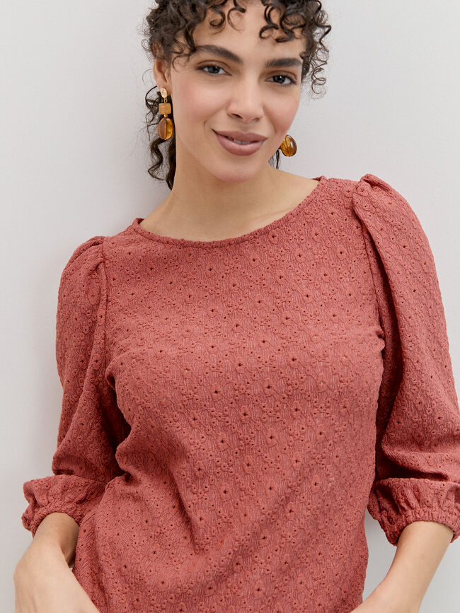 CAMISETA GLOBO LACE ROSA antique pink