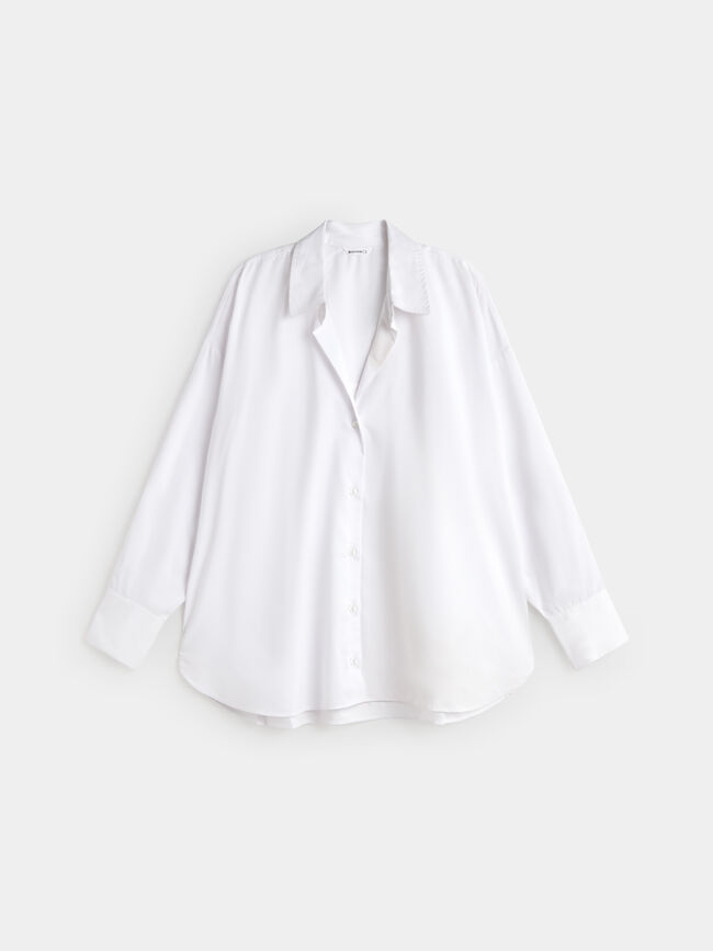 CAMISA OVERSIZE BASICA Blanco Optico