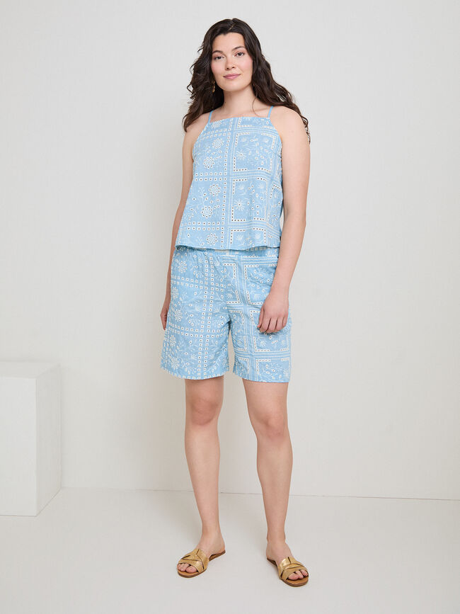 TOP BORDADO Azul Chambray