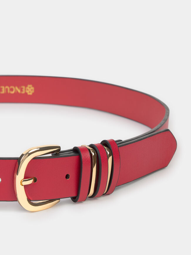 CINTUR&Oacute;N DETALLE TRABILLA Rojo