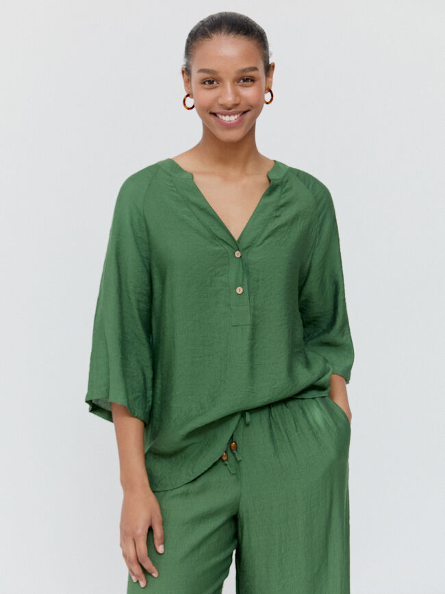 TÚNICA CUELLO MAO Verde Amazona