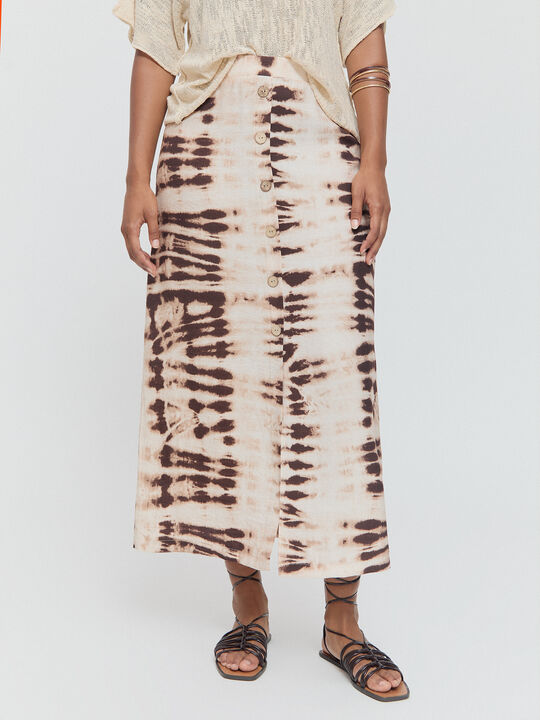 FALDA MIDI BOTONES Crudo image number null