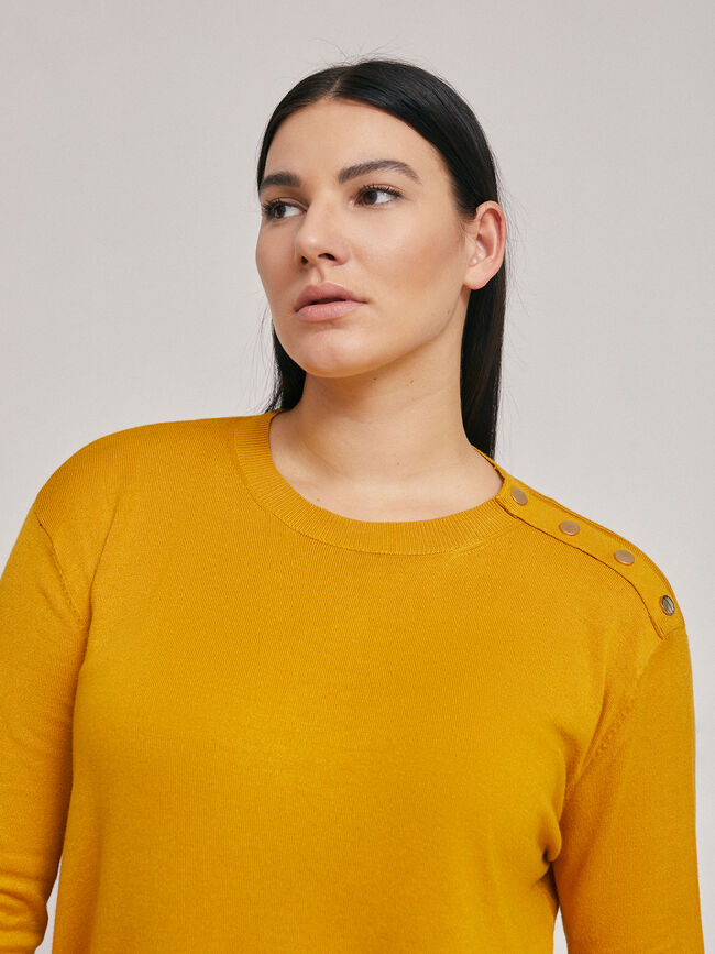 JERSEY LISO BOTONES Mostaza