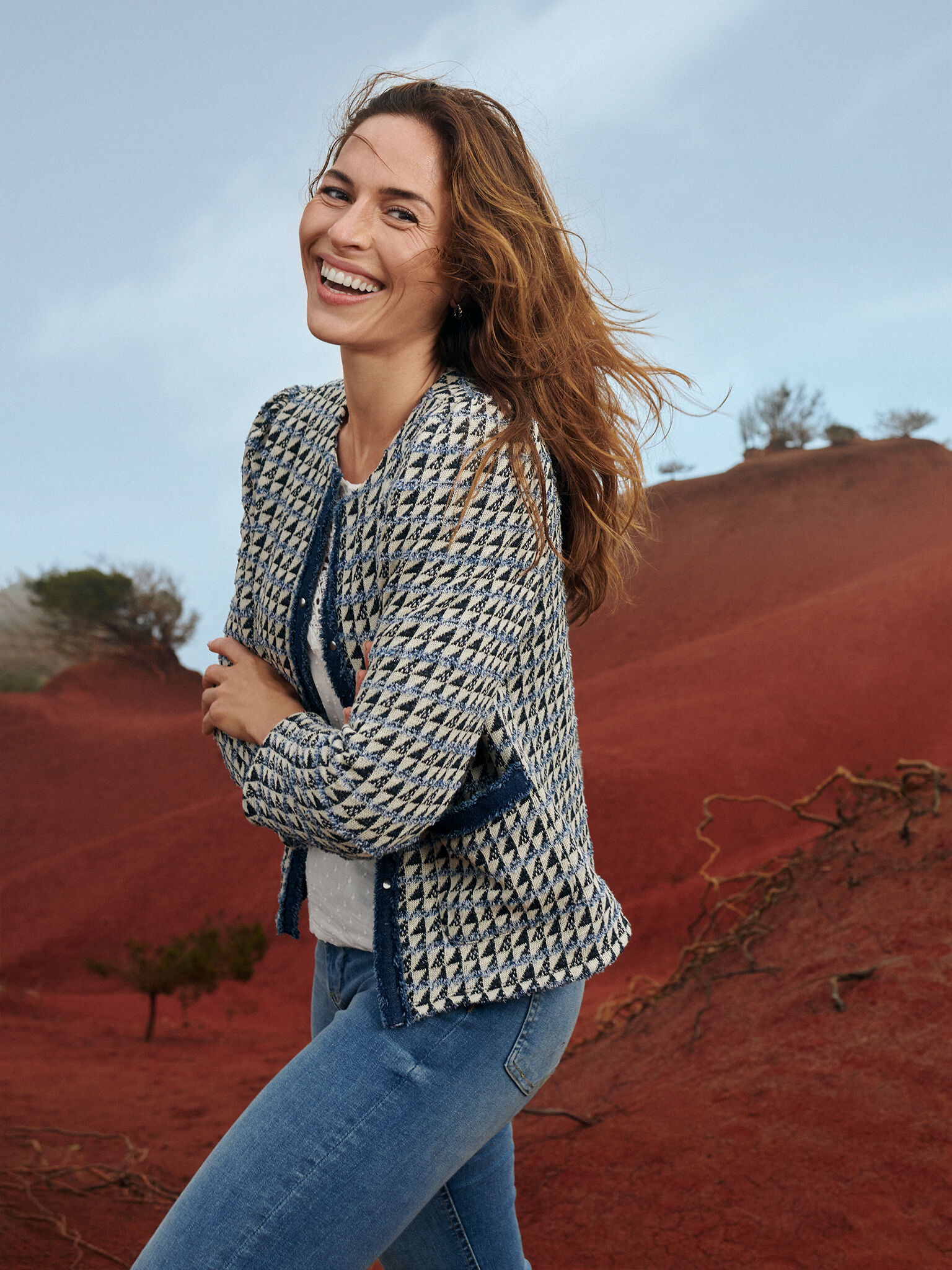 CHAQUETA TWEED DENIM ENCUENTROMODA ENCUENTRO