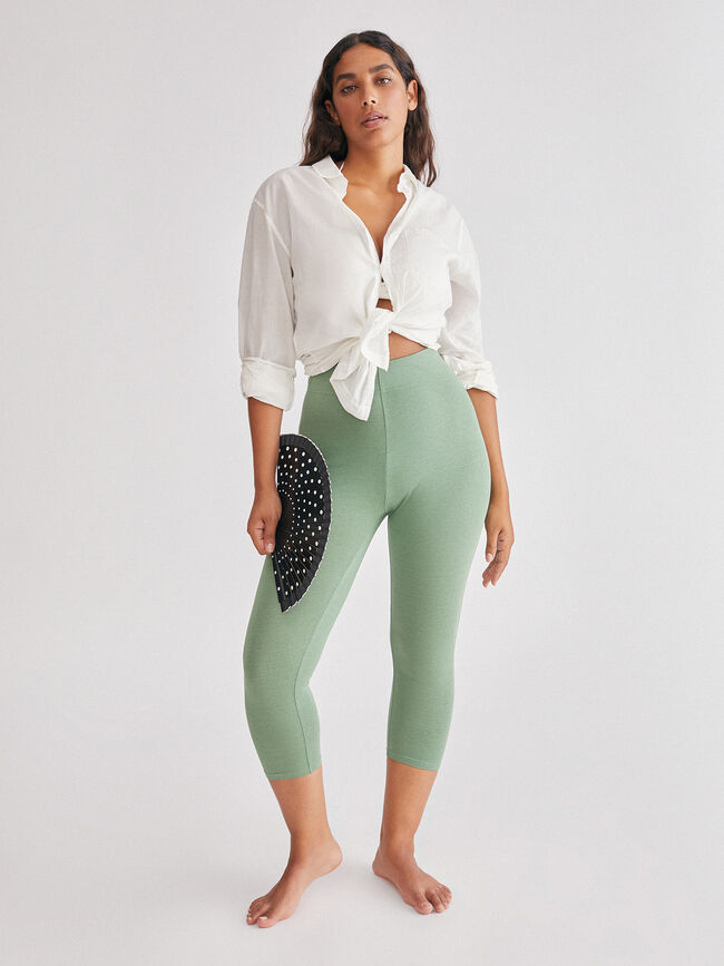 Legging capri Verde Viridian