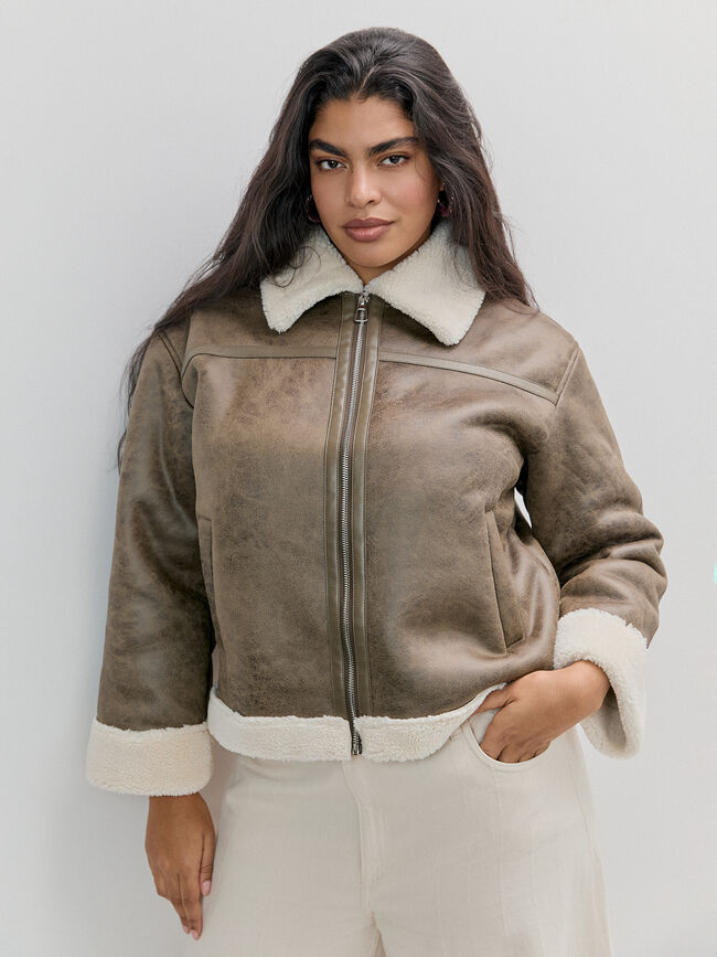 CHAQUETA CORTA DOBLE Kaki