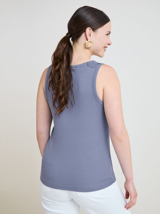 TOP DETALLE PARCHE Azul Grisaceo image number null