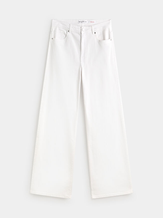 WIDE LEG B&Aacute;SICO Blanco Optico