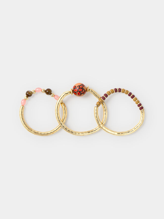 PULSERAS BOLA ESMALTADA Oro