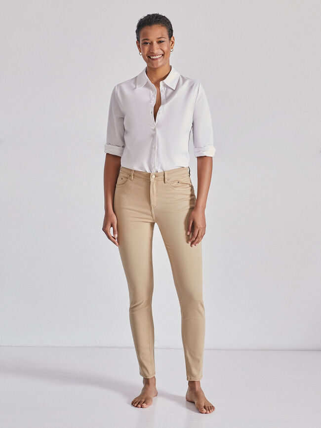 Tejano pitillo basico Beige