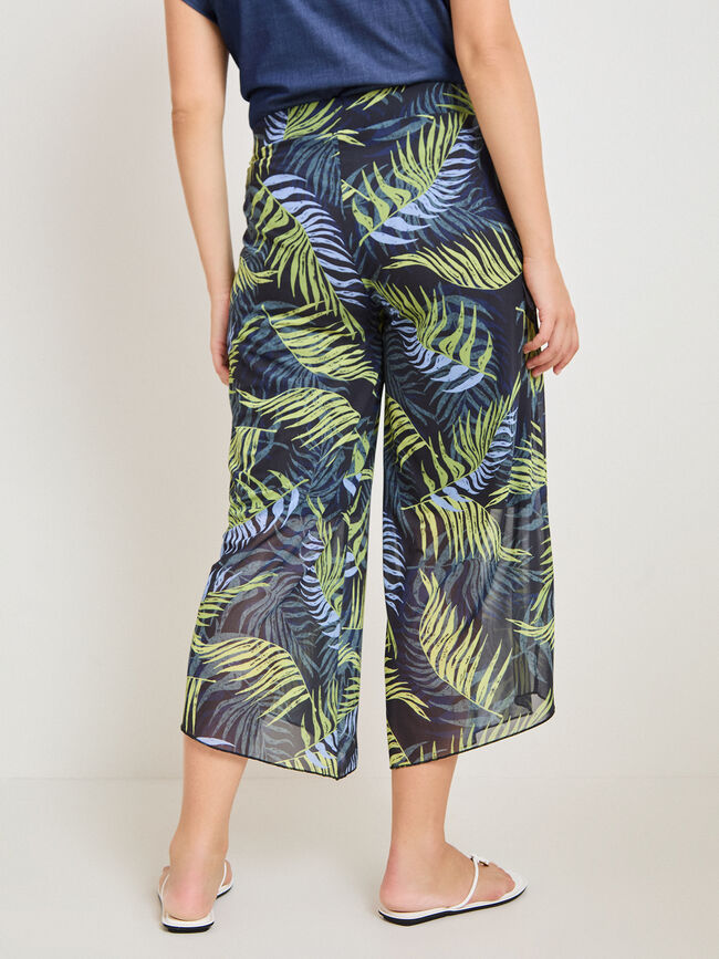 PANTAL&Oacute;N TUL TROPICAL LAZO Estampado 1