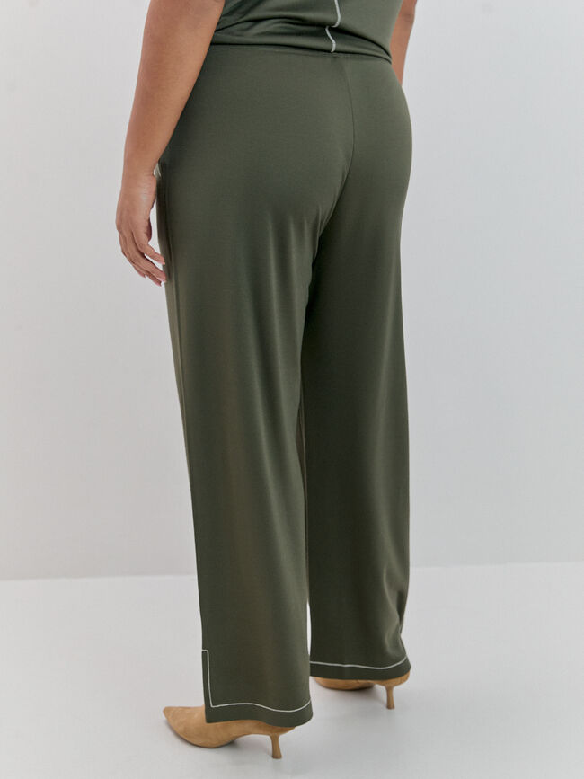PANTALON ABERTURAS kaki oscuro