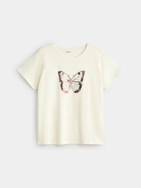 CAMISETA MARIPOSA BUGANVILLA Crudo image number null