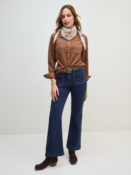 SOBRECAMISA ANTELINA DETALLES Marron image number null