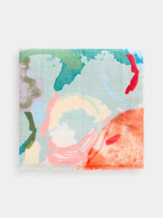 Pañuelo estampado abstracto Multicolor