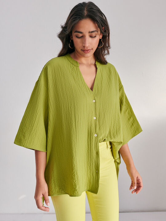 Blusa abotonada Oliva Calido image number null