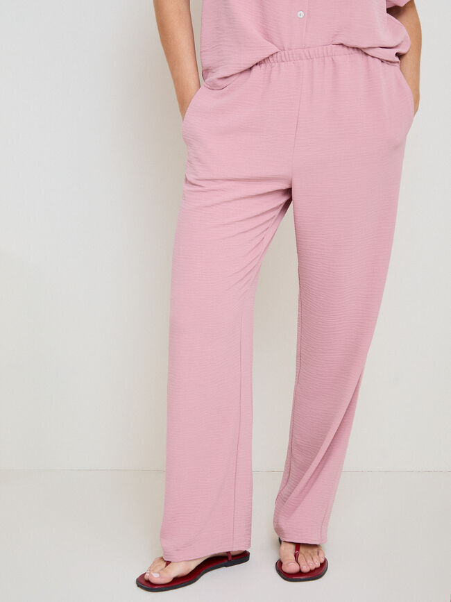 PANTALON FLUIDO rosa blush