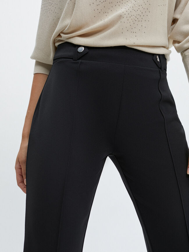PANTALÓN BOTONES Negro