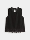 TOP DETALLE CROCHET Negro