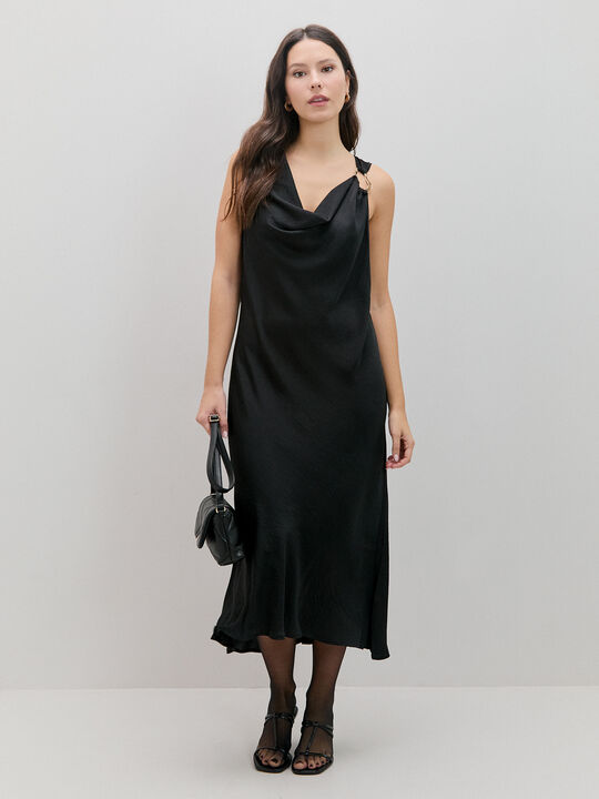 VESTIDO JOYA Negro image number null