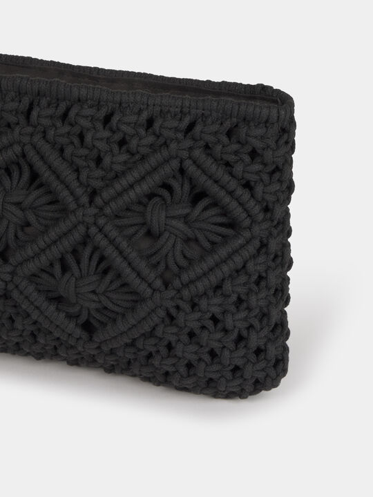 BOLSO MANO CROCHET Negro image number null