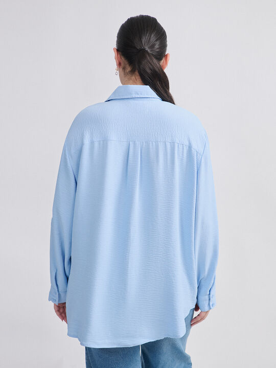 CAMISA MANGA LARGA azul blush image number null