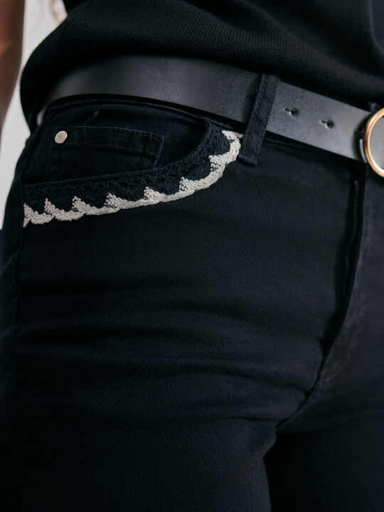 Short vaquero crochet Black wash image number null