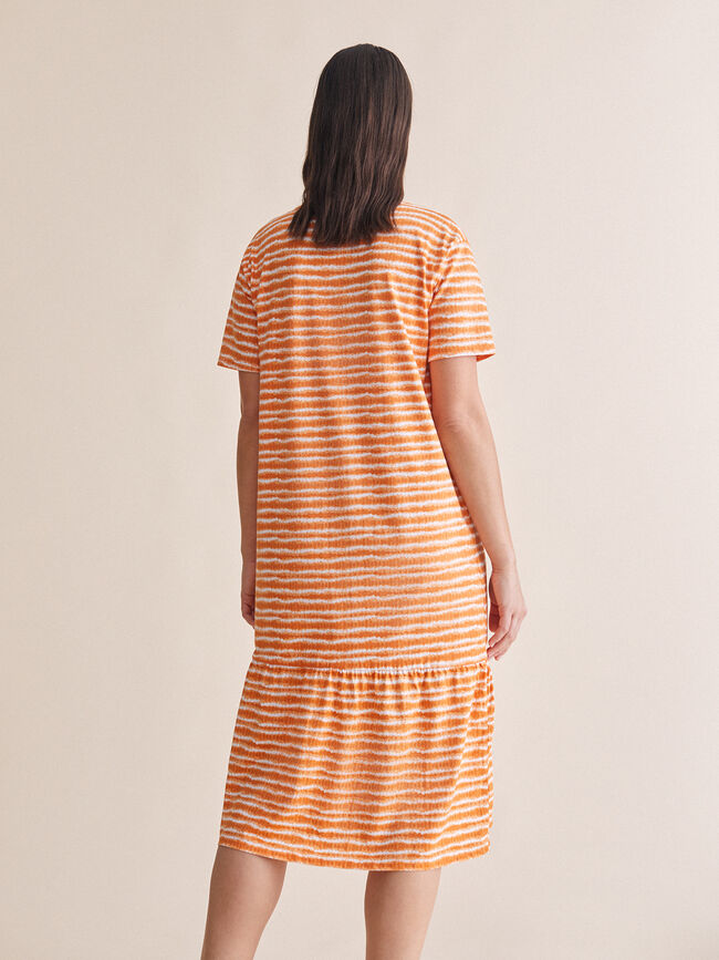 Vestido estampado volante en bajo Estampado 1