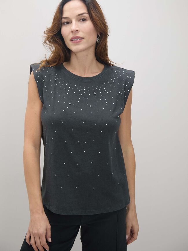 CAMISETA BRILLOS Gris Oscuro