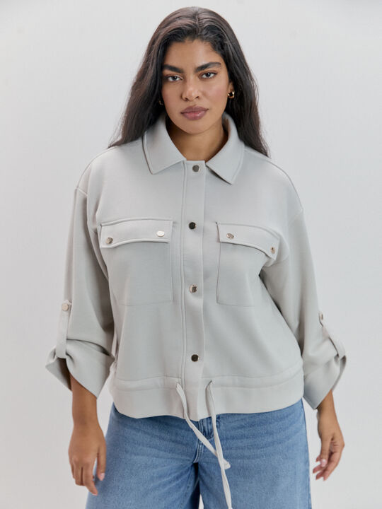 CHAQUETA DETALLE BOLSILLOS Piedra image number null