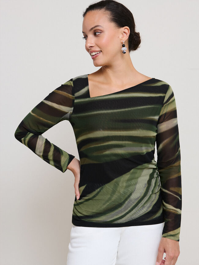 CAMISETA TUL ASIMETRICA Estampado 1