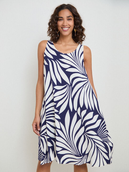 VESTIDO BASICO CORTO Azul Marino image number null