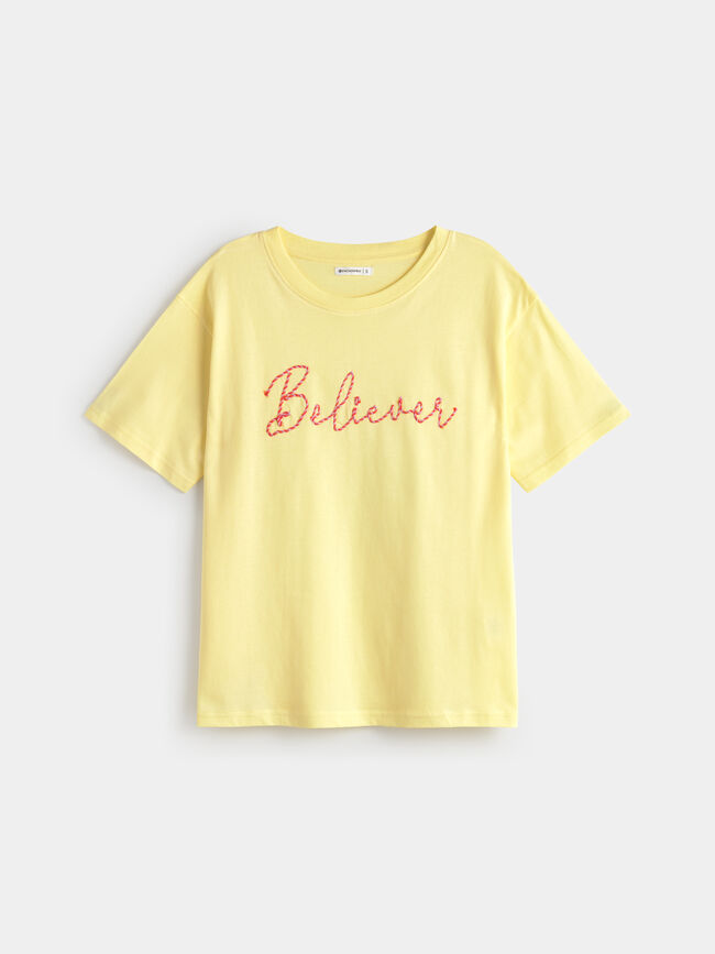 CAMISETA POSICIONAL CUERDA Amarillo Pastel