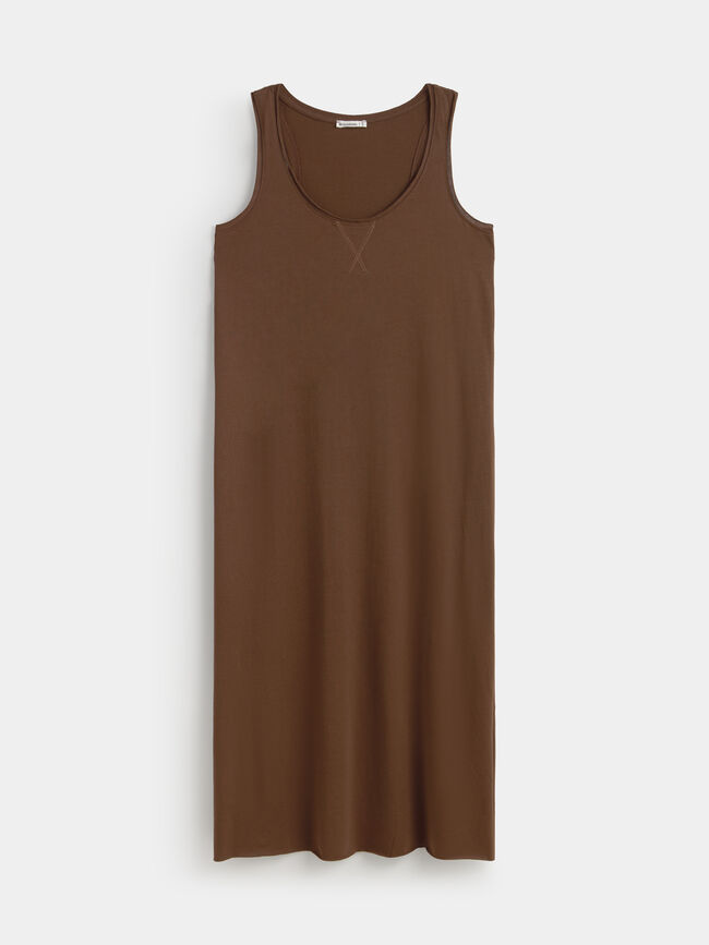 VESTIDO ESTAMPADO Marron