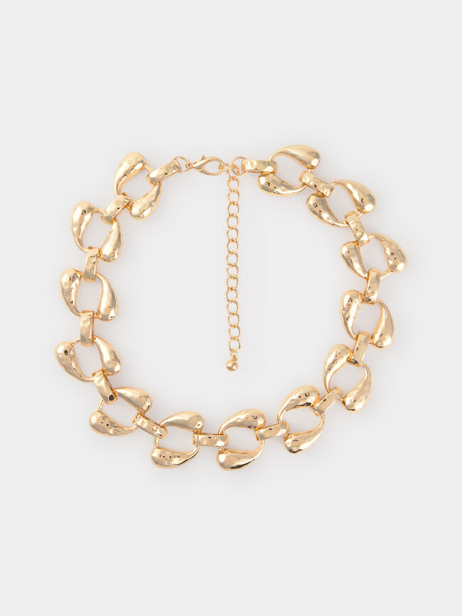 COLLAR ESLABONES REDONDOS Oro