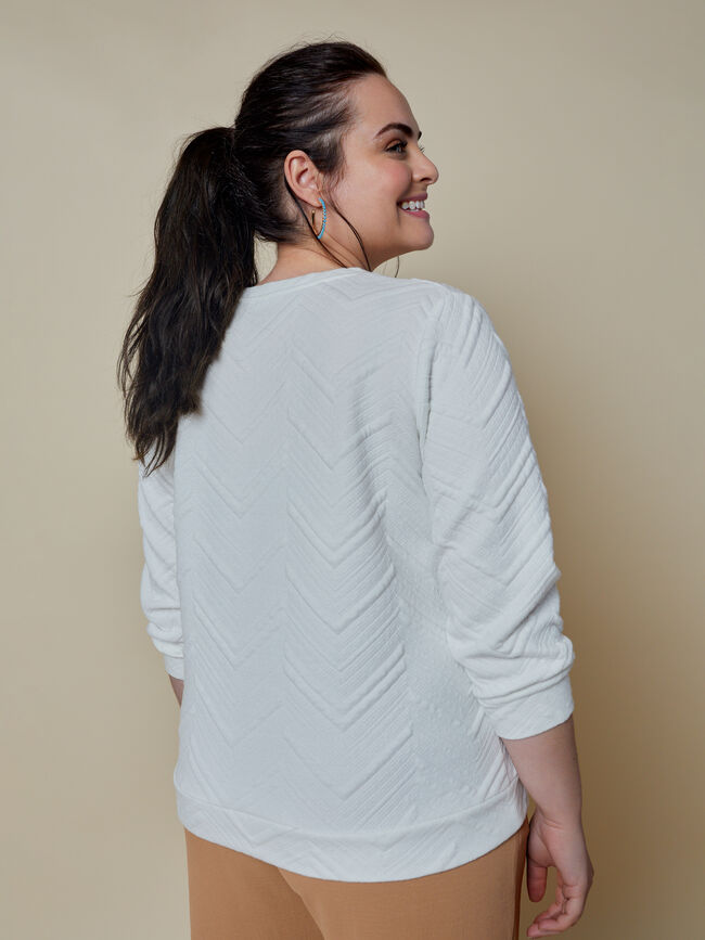 SUDADERA TEXTURA Blanco Optico