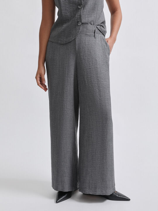 pantalon vestir gris melange image number null