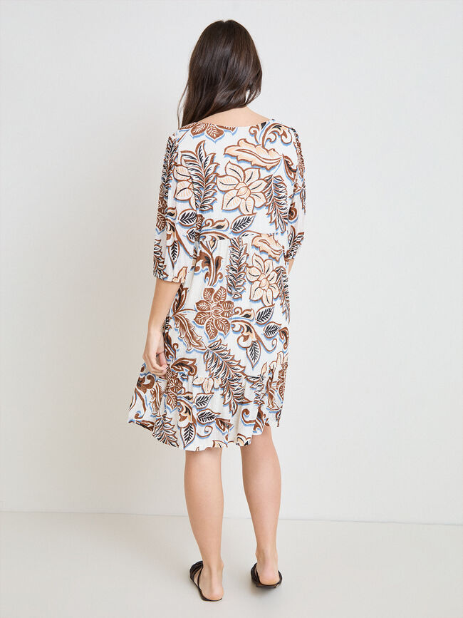 VESTIDO CORTO ESTAMPADO Estampado 1