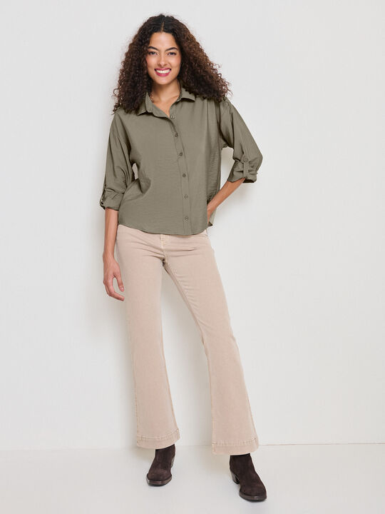 CAMISA B&Aacute;SICA kaki claro image number null