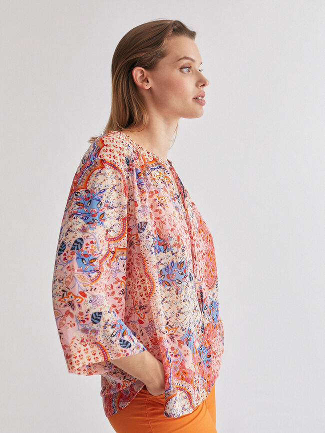 BLUSA ESTAMPADA Crudo Claro