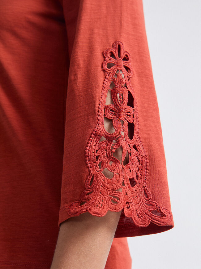 CAMISETA DETALLE MANGA Teja