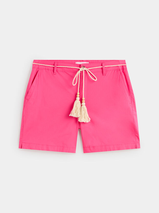 Short algodón borlas Rosa Magenta