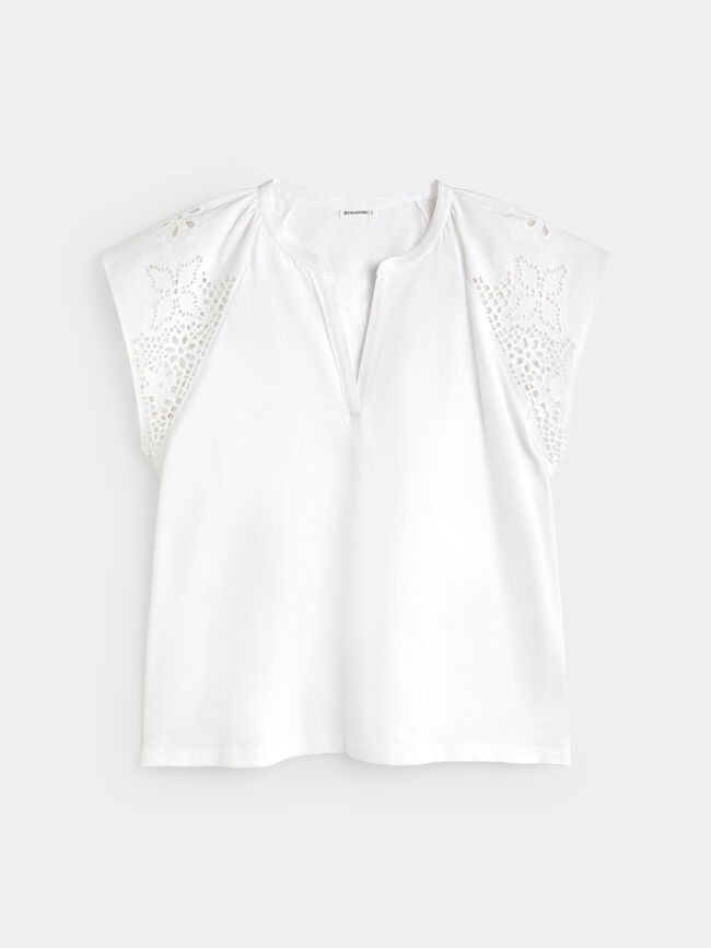 TOP DETALLE BORDADO Blanco Optico