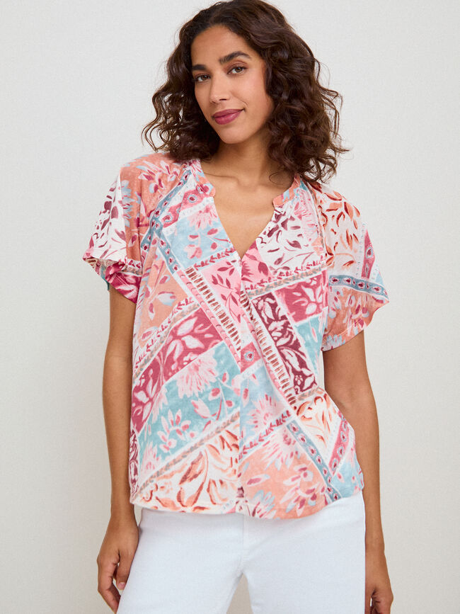BLUSA MANGA CORTA Estampado 1