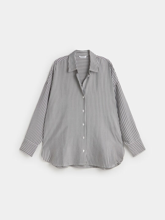 CAMISA OVERSIZE Gris image number null